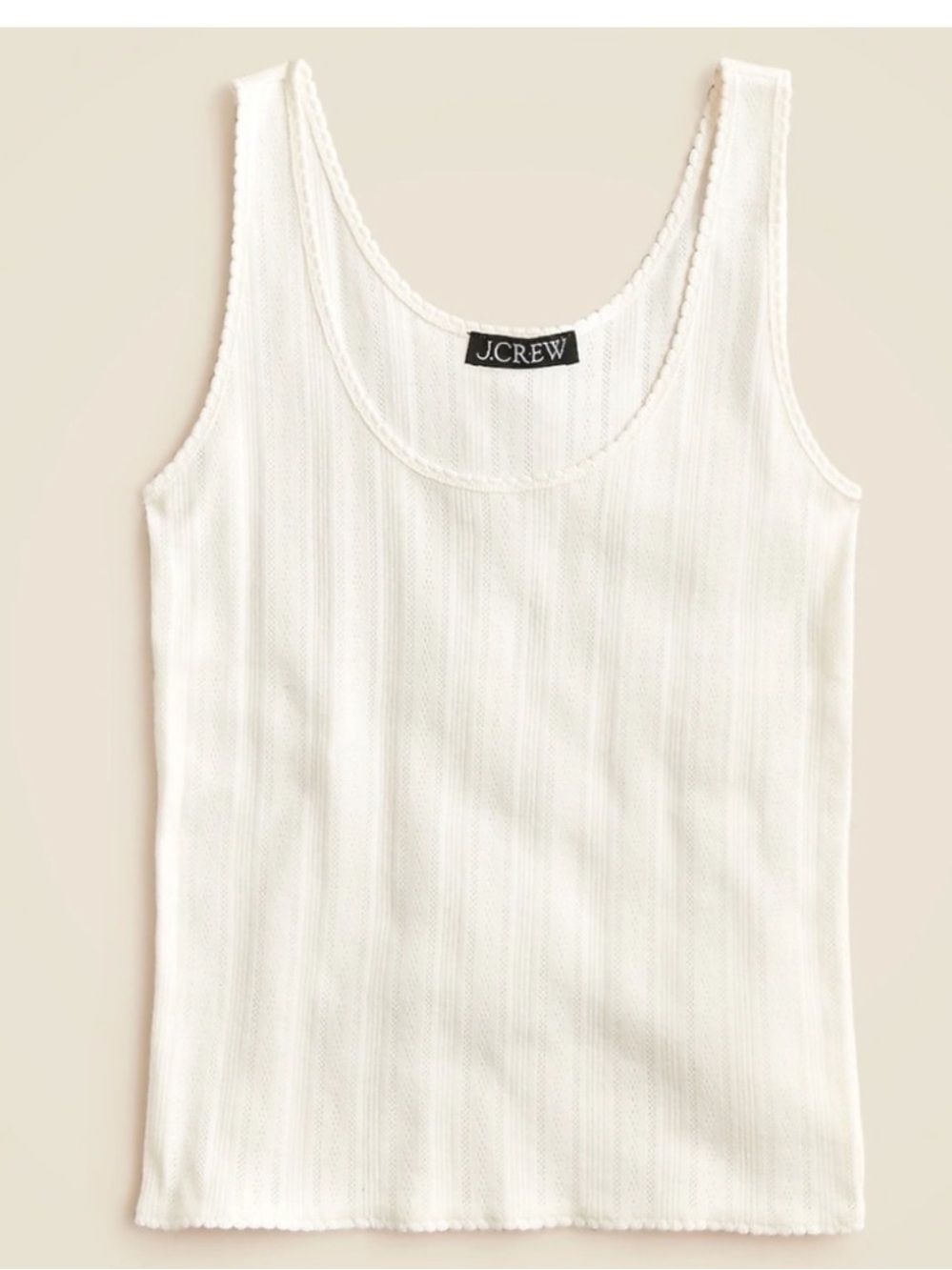 J. Crew Pointelle tank top